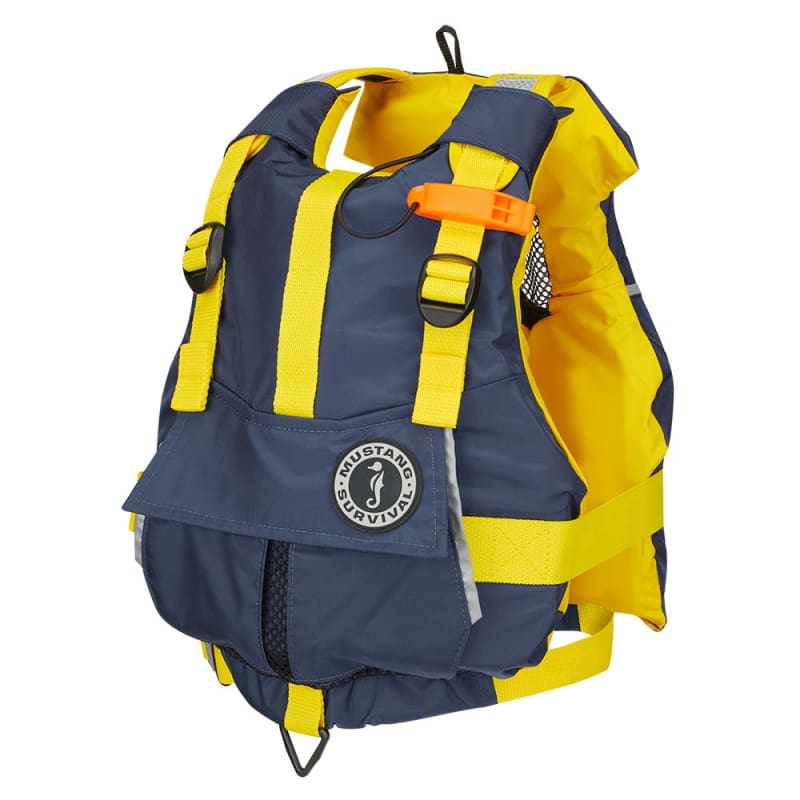 Mustang Youth Bobby Foam Vest - Yellow/Navy [MV2500-5-0-216] Brand_Mustang Survival, Marine Safety, Marine Safety | Personal Flotation 