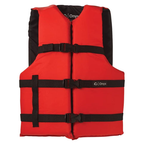 Onyx Nylon General Purpose Life Jacket - Adult Universal - Red [103000-100-004-12] Brand_Onyx Outdoor, Marine Safety, Marine Safety | 