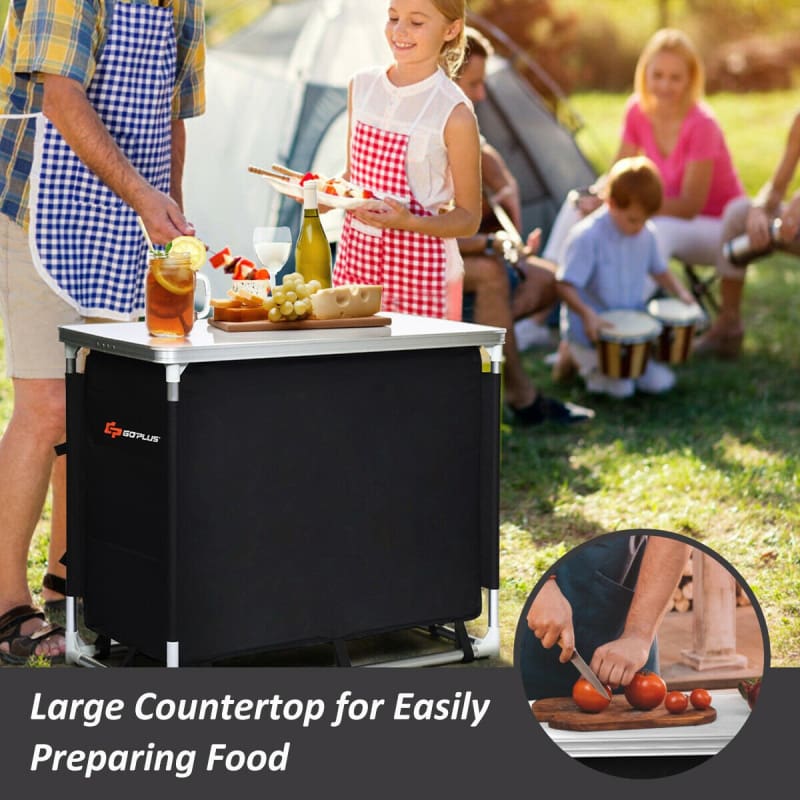 Outdoor Camping Cooking Table with Storage Organizer camping, Camping | Accessories Camping Hunting & Accessories Goplus