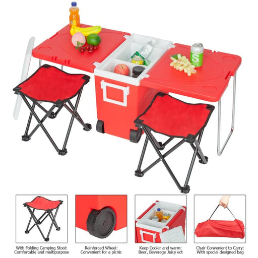 Outdoor Picnic Foldable Multi-function Rolling Cooler camping, Camping | Coolers, cooler, Coolers, Outdoor | Camping Coolers Outdoor Living