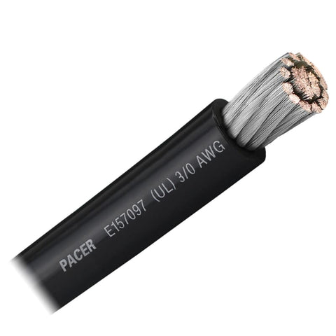 Pacer Black 3/0 AWG Battery Cable - Sold By The Foot [WUL3/0BK-FT] Brand_Pacer Group, Electrical, Electrical | Wire Wire CWR