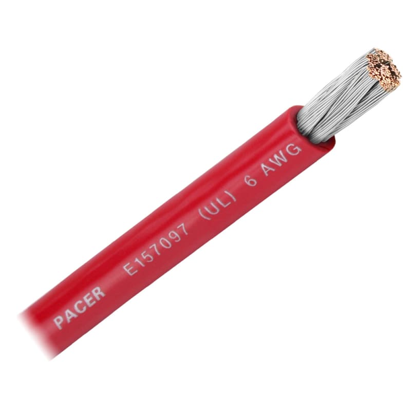 Pacer Red 6 AWG Battery Cable - Sold By The Foot [WUL6RD-FT] 1st Class Eligible, Brand_Pacer Group, Electrical, Electrical | Wire Wire CWR