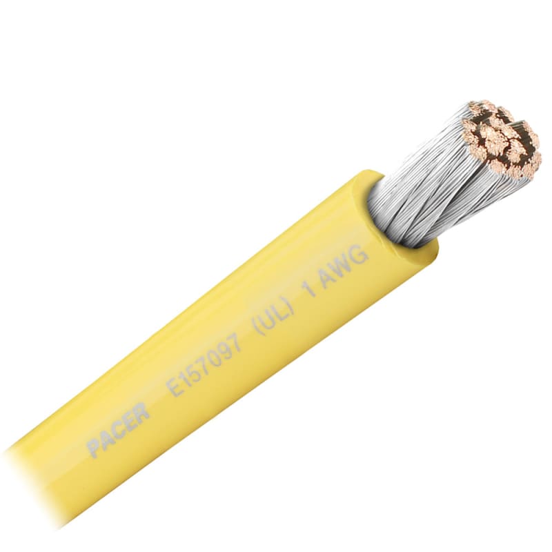 Pacer Yellow 1 AWG Battery Cable - Sold By The Foot [WUL1YL-FT] Brand_Pacer Group, Electrical, Electrical | Wire Wire CWR