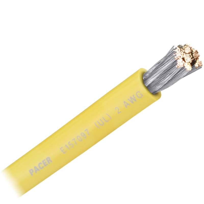 Pacer Yellow 2 AWG Battery Cable - Sold By The Foot [WUL2YL-FT] Brand_Pacer Group, Electrical, Electrical | Wire Wire CWR
