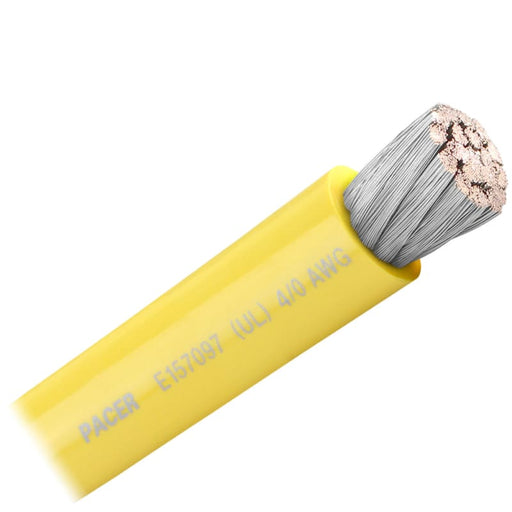 Pacer Yellow 4/0 AWG Battery Cable - Sold By The Foot [WUL4/0YL-FT] Brand_Pacer Group, Electrical, Electrical | Wire Wire CWR
