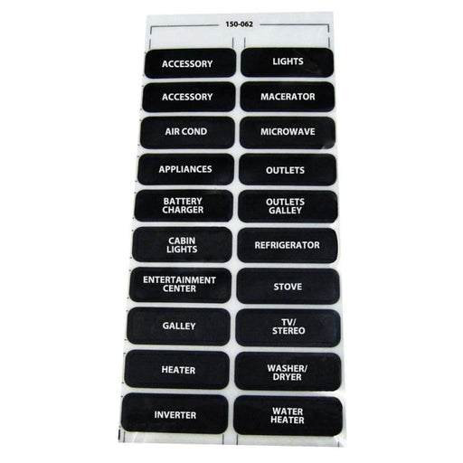 Paneltronics AC-20 Assorted Label Sheet [150-062] Brand_Paneltronics Electrical Electrical | Switches & Accessories Switches & Accessories
