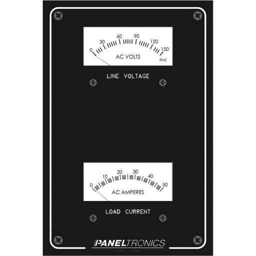 Paneltronics Standard Panel AC Meter - 0-150 AC Voltmeter & 0-50Amp Ammeter [9982304B] Brand_Paneltronics Electrical Electrical | Electrical
