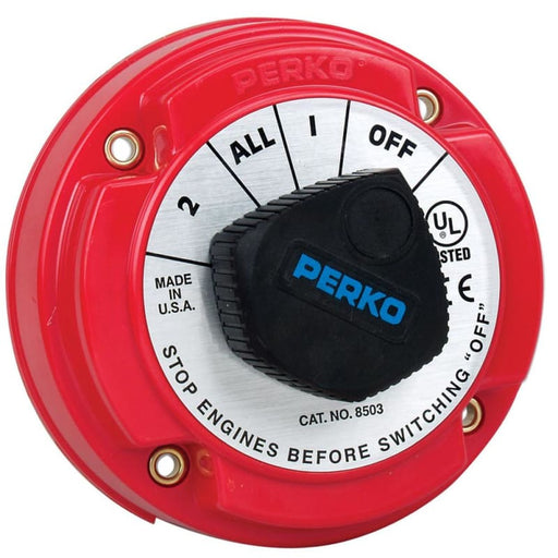 Perko 8503DP Medium Duty Battery Selector Switch w/Alternator Field Disconnect w/o Key Lock [8503DP] 1st Class Eligible, Brand_Perko,