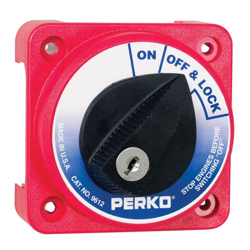 Perko 9612DP Compact Medium Duty Main Battery Disconnect Switch w/Key Lock [9612DP] 1st Class Eligible, Brand_Perko, Electrical, Electrical