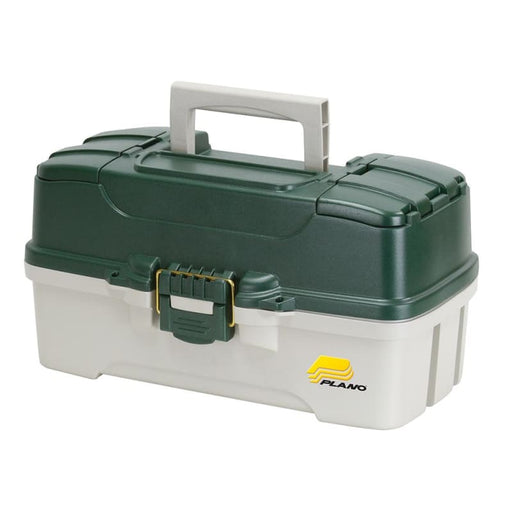 Plano 3-Tray Tackle Box w/Duel Top Access - Dark Green Metallic/Off White [620306] Brand_Plano, Outdoor, Outdoor | Tackle Storage Tackle 
