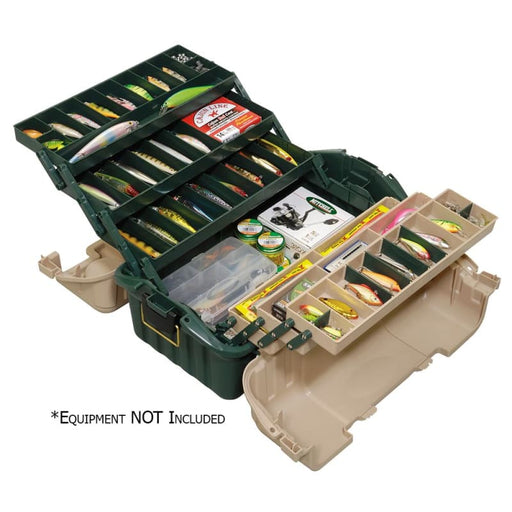 Plano Hip Roof Tackle Box w/6-Trays - Green/Sandstone [861600] Brand_Plano, Outdoor, Outdoor | Tackle Storage Tackle Storage CWR