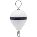 Polyform 17 CM Mooring Buoy w/SS Iron - White Blue Stripe [CM-3SS W-STR] Anchoring & Docking, Anchoring & Docking | Buoys, Brand_Polyform