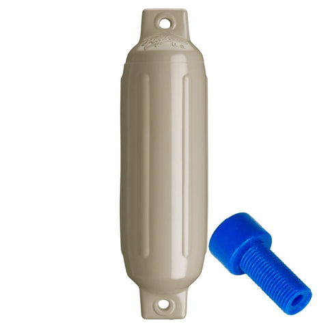 Polyform G-1 Twin Eye Fender 3.5 x 12.8 - Sand w/Adapter [G-1-SAND] 1st Class Eligible, Anchoring & Docking, Anchoring & Docking | Fenders,
