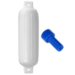 Polyform G-3 Twin Eye Fender 5.5 x 19 - White w/Adapter [G-3-WHITE] Anchoring & Docking, Anchoring & Docking | Fenders, Brand_Polyform U.S.