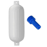 Polyform G-6 Twin Eye Fender 11 x 30 - White w/Adapter [G-6-WHITE] Anchoring & Docking, Anchoring & Docking | Fenders, Brand_Polyform U.S.