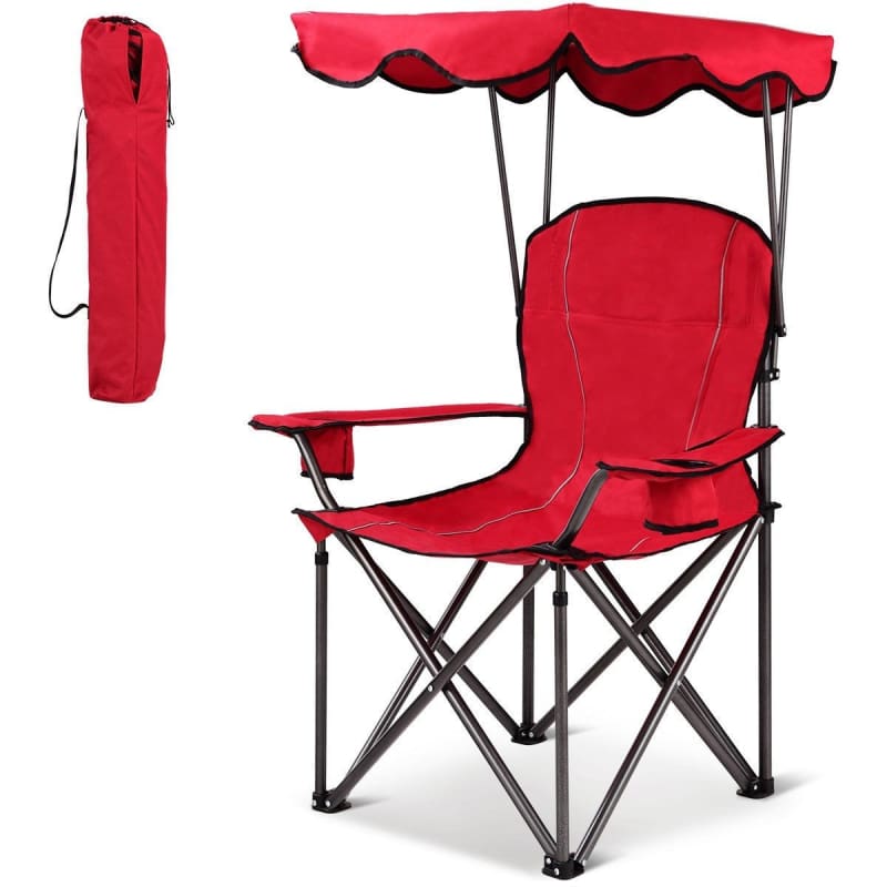 Portable Folding Canopy Chair with Cup Holders RED beach, camping, Camping | Accessories, Outdoor | Camping, pool Camping Hunting & 