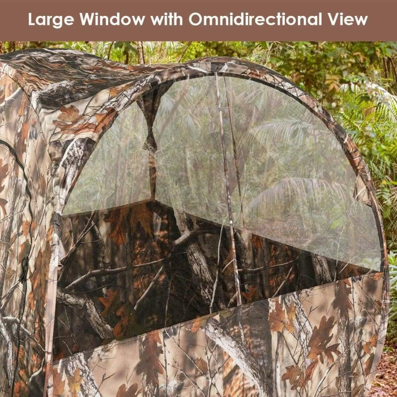 Portable Waterproof Hunting Tent w/ Mesh Windows K-R-S-I