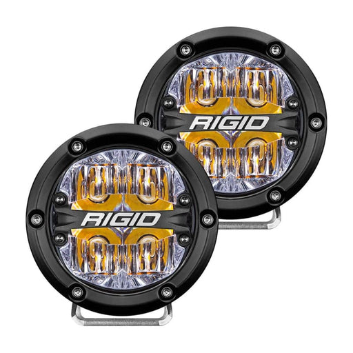 RIGID Industries 360-Series 4 LED Off-Road Fog Light Drive Beam w/Amber Backlight - Black Housing [36118] Brand_RIGID Industries, Lighting,