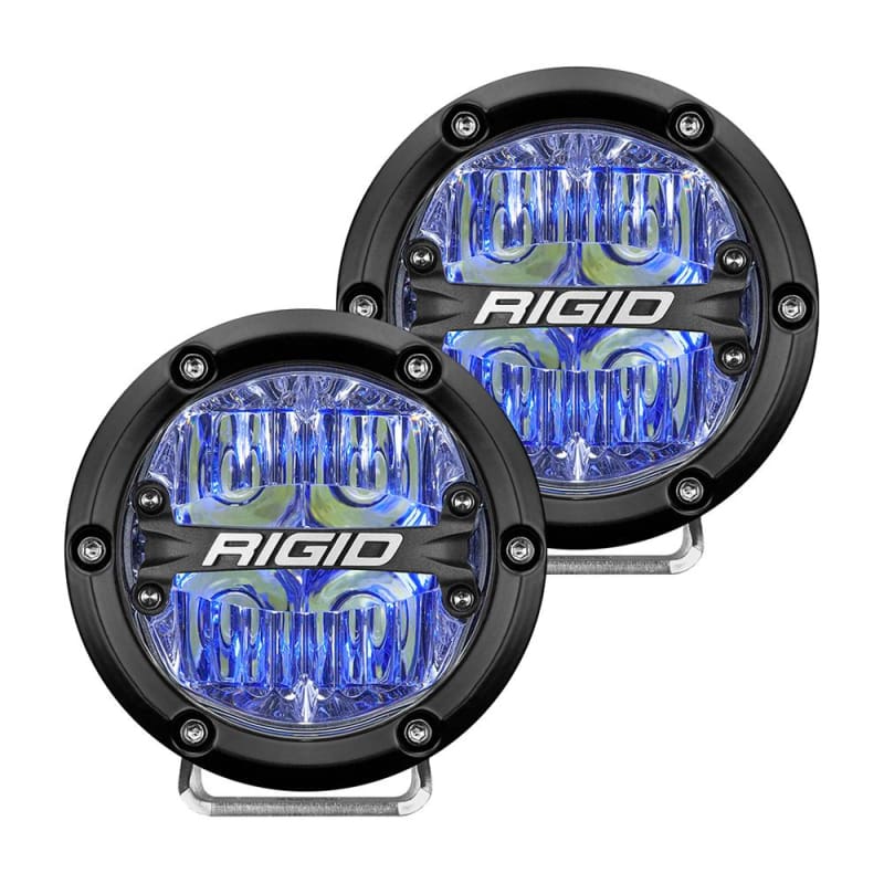 RIGID Industries 360-Series 4 LED Off-Road Fog Light Drive Beam w/Blue Backlight - Black Housing [36119] Brand_RIGID Industries, Lighting,