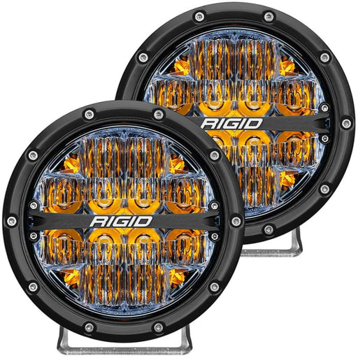 RIGID Industries 360-Series 6 LED Off-Road Fog Light Drive Beam w/Amber Backlight - Black Housing [36206] Brand_RIGID Industries, Lighting,