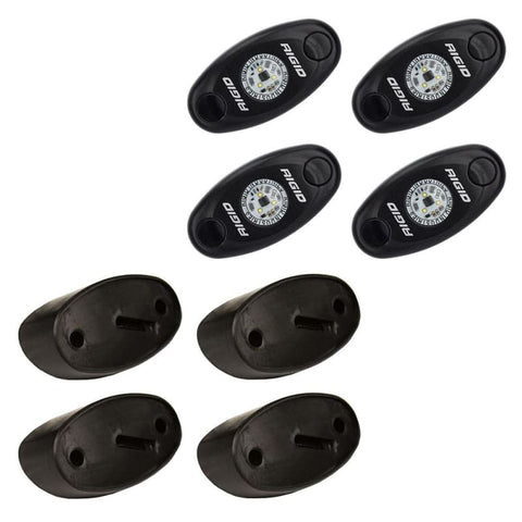 RIGID Industries A-Series Rock Light Kit - 4 Amber Lights - Black [400243] Brand_RIGID Industries, Lighting, Lighting | Interior / Courtesy