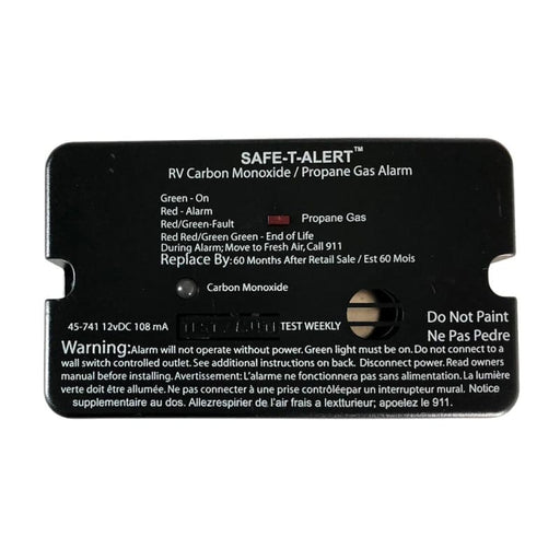 Safe-T-Alert 45-Series Combo Carbon Monoxide Propane Alarm Surface Mount - Black [45-741-BL] 1st Class Eligible, Brand_Safe-T-Alert, Marine 
