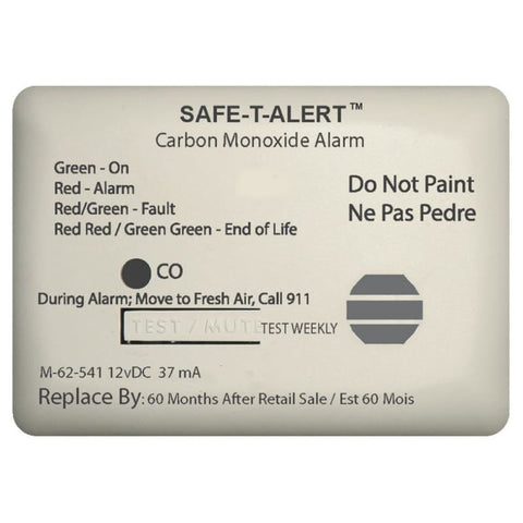 Safe-T-Alert 62 Series Carbon Monoxide Alarm - 12V - 62-541-Marine Surface Mount - White [62-541-MARINE] 1st Class Eligible, 