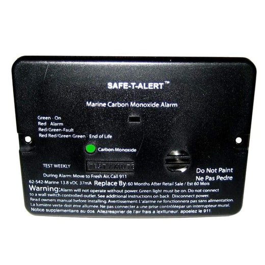 Safe-T-Alert 62 Series Carbon Monoxide Alarm - 12V - 62-542-Marine - Flush Mount - Black [62-542-MARINE-BLK] 1st Class Eligible, 