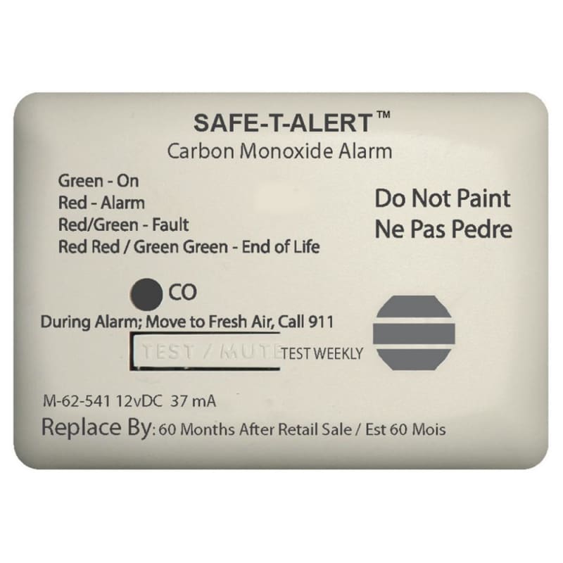 Safe-T-Alert 62 Series Carbon Monoxide Alarm w/Relay - 12V - 62-541-Marine-RLY-NC - Surface Mount - White [62-541-MARINE-RLY-NC] 1st Class