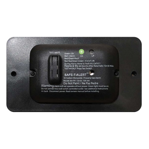 Safe-T-Alert 85 Series Carbon Monoxide Propane Gas Alarm - 12V - Black [85-741-BL] 1st Class Eligible, Brand_Safe-T-Alert, Marine Safety,