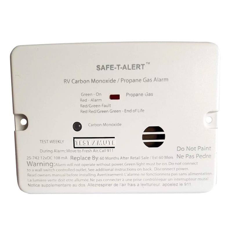 Safe-T-Alert Combo Carbon Monoxide Propane Alarm - Flush Mount - Mini - White [25-742-WHT] 1st Class Eligible, Brand_Safe-T-Alert, Marine 