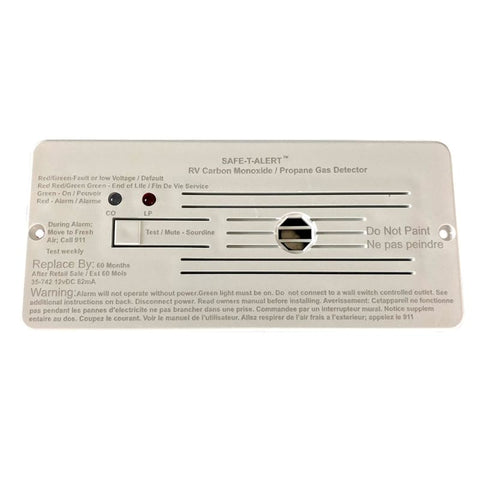 Safe-T-Alert Combo Carbon Monoxide Propane Alarms Flush Mount - White [35-742-WHT] 1st Class Eligible, Brand_Safe-T-Alert, Marine Safety, 