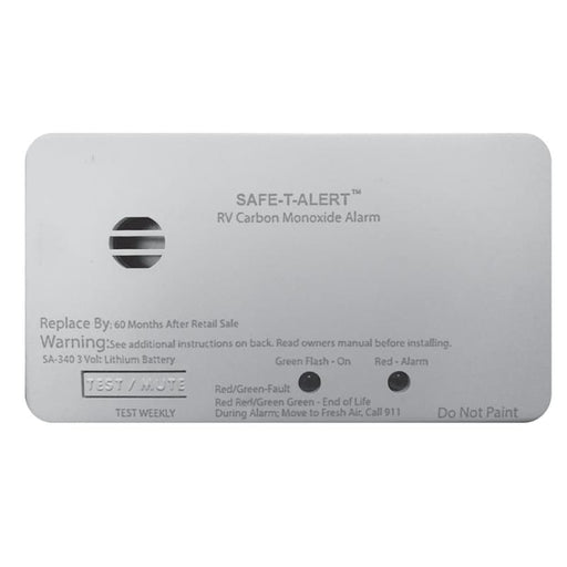 Safe-T-Alert SA-340 White RV/Marine Battery Powered CO2 Detector - Rectangle [SA-340-WT] 1st Class Eligible, Automotive/RV, Automotive/RV | 