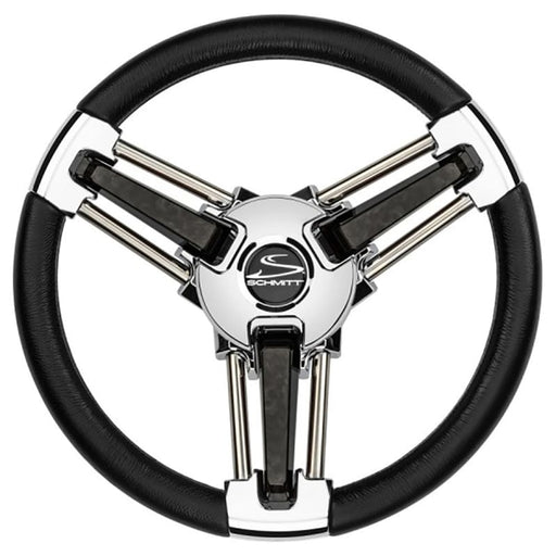 Schmitt Ongaro Burano Wheel 14 3/4 Tapered Shaft Black Polyurethane w/Stainless Spoke Includes Center Cap/Nut [PU1051B1-04R] Brand_Schmitt &