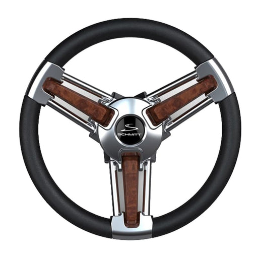 Schmitt Ongaro Burano Wheel 14 3/4 Tapered Shaft Burl Polyurethane w/Stainless Spoke Includes Center Cap/Nut [PU105111-04R] Brand_Schmitt &