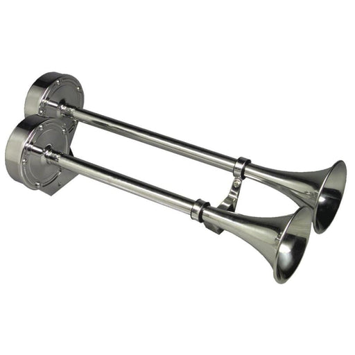 Schmitt Ongaro Deluxe All-Stainless Dual Trumpet Horn - 12V [10028] Boat Outfitting, Boat Outfitting | Horns, Brand_Schmitt & Ongaro Marine