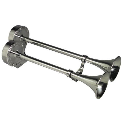Schmitt Ongaro Deluxe All-Stainless Dual Trumpet Horn - 24V [12428] Boat Outfitting, Boat Outfitting | Horns, Brand_Schmitt & Ongaro Marine