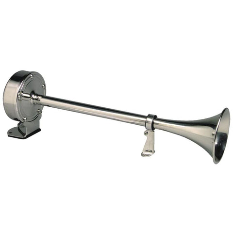 Schmitt Ongaro Deluxe All-Stainless Single Trumpet Horn - 24V [12427] Boat Outfitting, Boat Outfitting | Horns, Brand_Schmitt & Ongaro