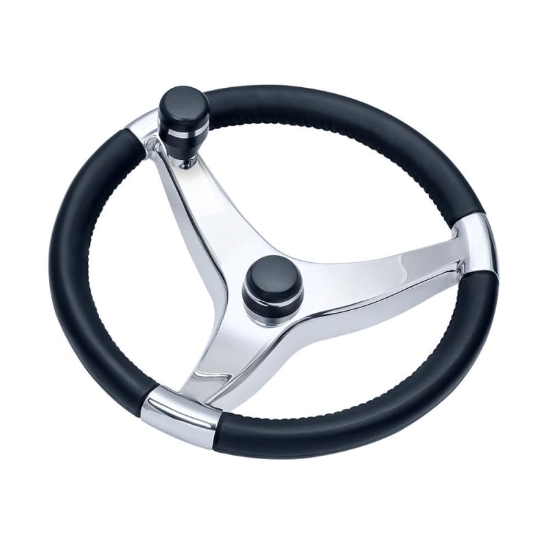 Schmitt Ongaro Evo Pro 316 Cast Stainless Steel Steering Wheel w/Control Knob - 15.5 Diameter [7241521FGK] Brand_Schmitt & Ongaro Marine,