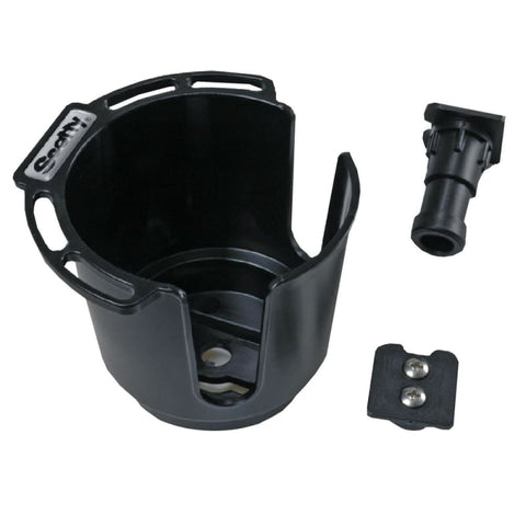 Scotty 311 Drink Holder w/Bulkhead/Gunnel Mount & Rod Holder Post Mount - Black [311-BK] 1st Class Eligible, Boat Outfitting, Boat 