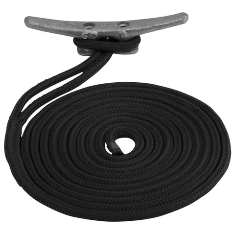 Sea-Dog Double Braided Nylon Dock Line - 1/2 x 20 - Black [302112020BK-1] Anchoring & Docking, Anchoring & Docking | Dock Line, 