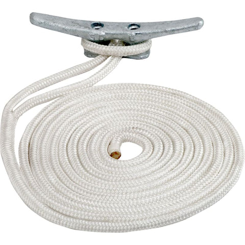 Sea-Dog Double Braided Nylon Dock Line - 1/2 x 20 - White [302112020WH-1] Anchoring & Docking, Anchoring & Docking | Dock Line, 