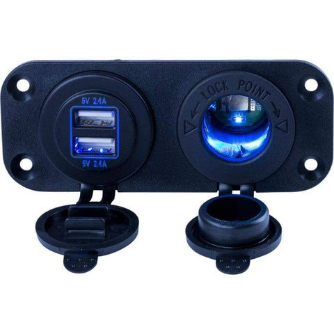 Sea-Dog Double USB Power Socket Panel [426505-1] Brand_Sea-Dog Electrical Electrical | Accessories Accessories CWR