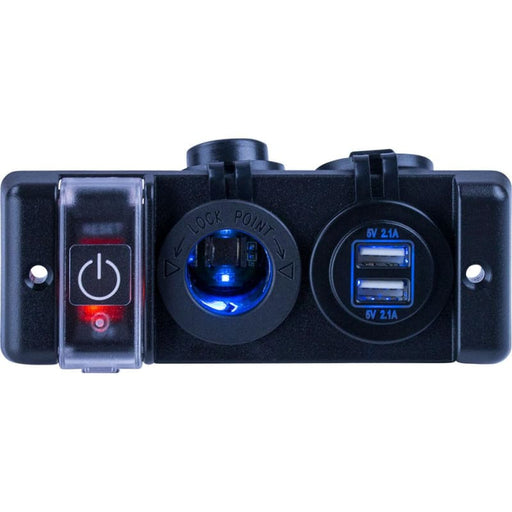 Sea-Dog Double USB Power Socket Panel w/Breaker Switch [426506-1] 1st Class Eligible, Brand_Sea-Dog, Electrical, Electrical | Accessories