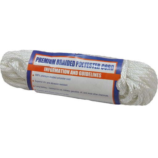 Sea-Dog Solid Braid Polyester Cord Hank - 5/32 x 50 - White [303304050-1] 1st Class Eligible, Boat Outfitting, Boat Outfitting | 