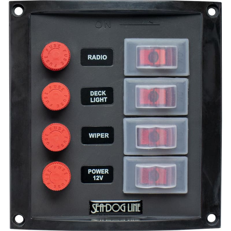 Sea-Dog Splash Guard Switch Panel Vertical - 4 Switch [424016-1] 1st Class Eligible, Brand_Sea-Dog, Electrical, Electrical | Electrical 