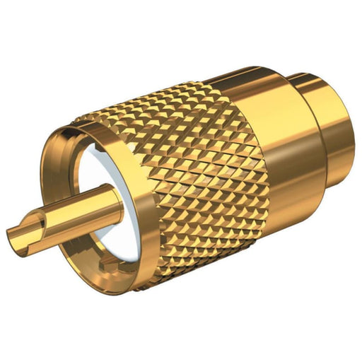 Shakespeare PL-259-58-G Gold Solder-Type Connector w/UG175 Adapter & DooDad Cable Strain Relief f/RG-58x [PL-259-58-G] 1st Class Eligible, 