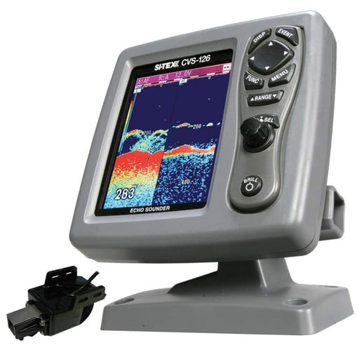SI-TEX CVS-126 Dual Frequency Color Echo Sounder w-Transom Mount Triducer 250-50-200ST-CX [CVS-126TM] Brand_SI-TEX Marine Navigation &
