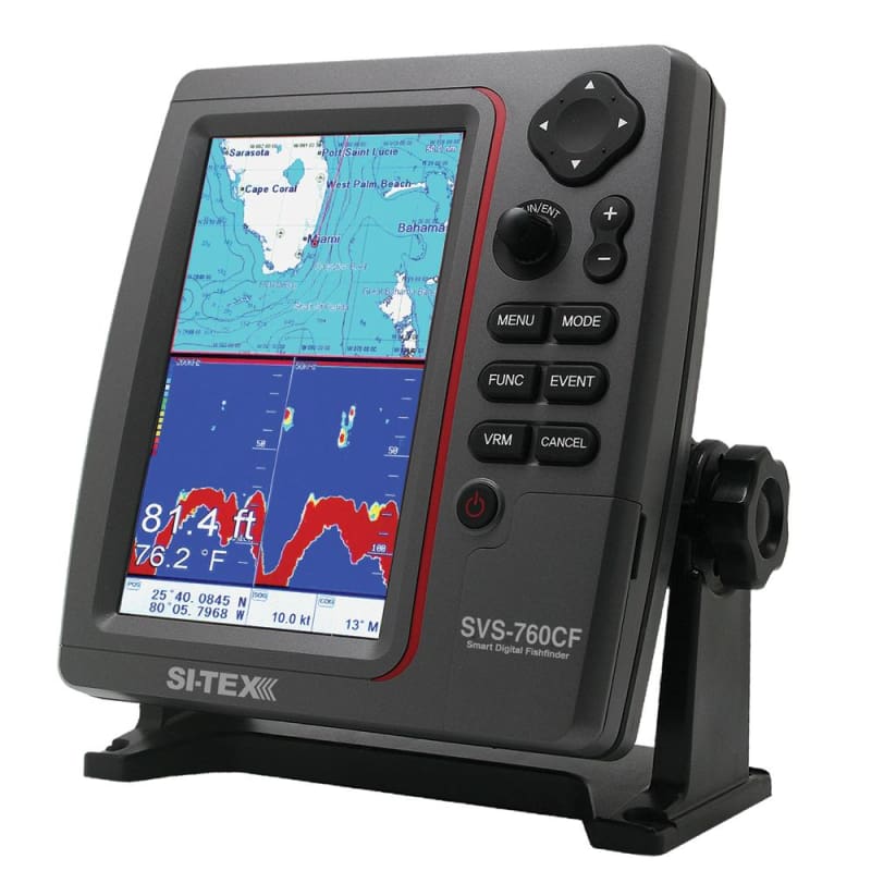 SI-TEX SVS-760CF Dual Frequency Chartplotter/Sounder w/ Navionics+ Flexible Coverage [SVS-760CF] Brand_SI-TEX, Marine Navigation & 