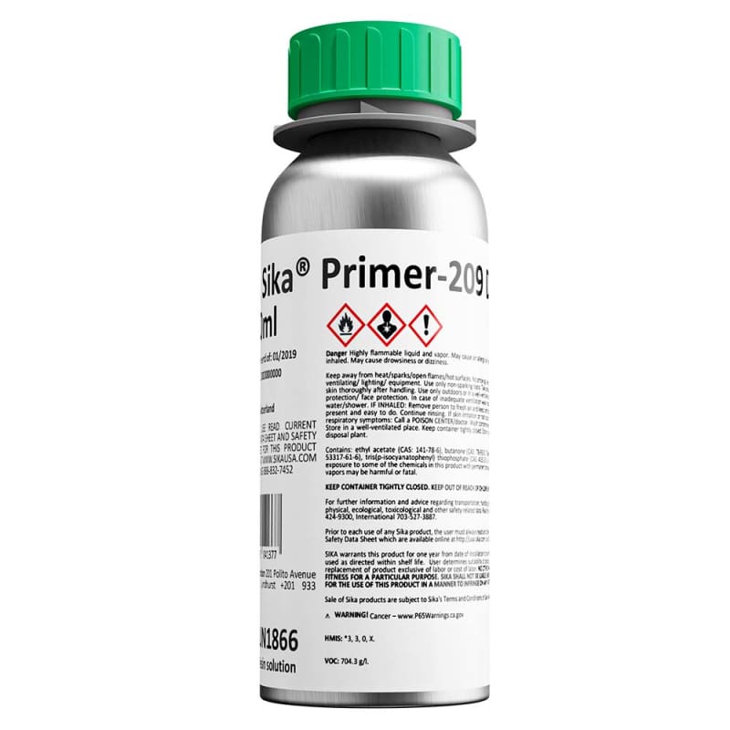 Sika Primer-209 D Black 250ml Bottle [451588] Boat Outfitting, Boat Outfitting | Adhesive/Sealants, Brand_Sika, Hazmat Adhesive/Sealants CWR